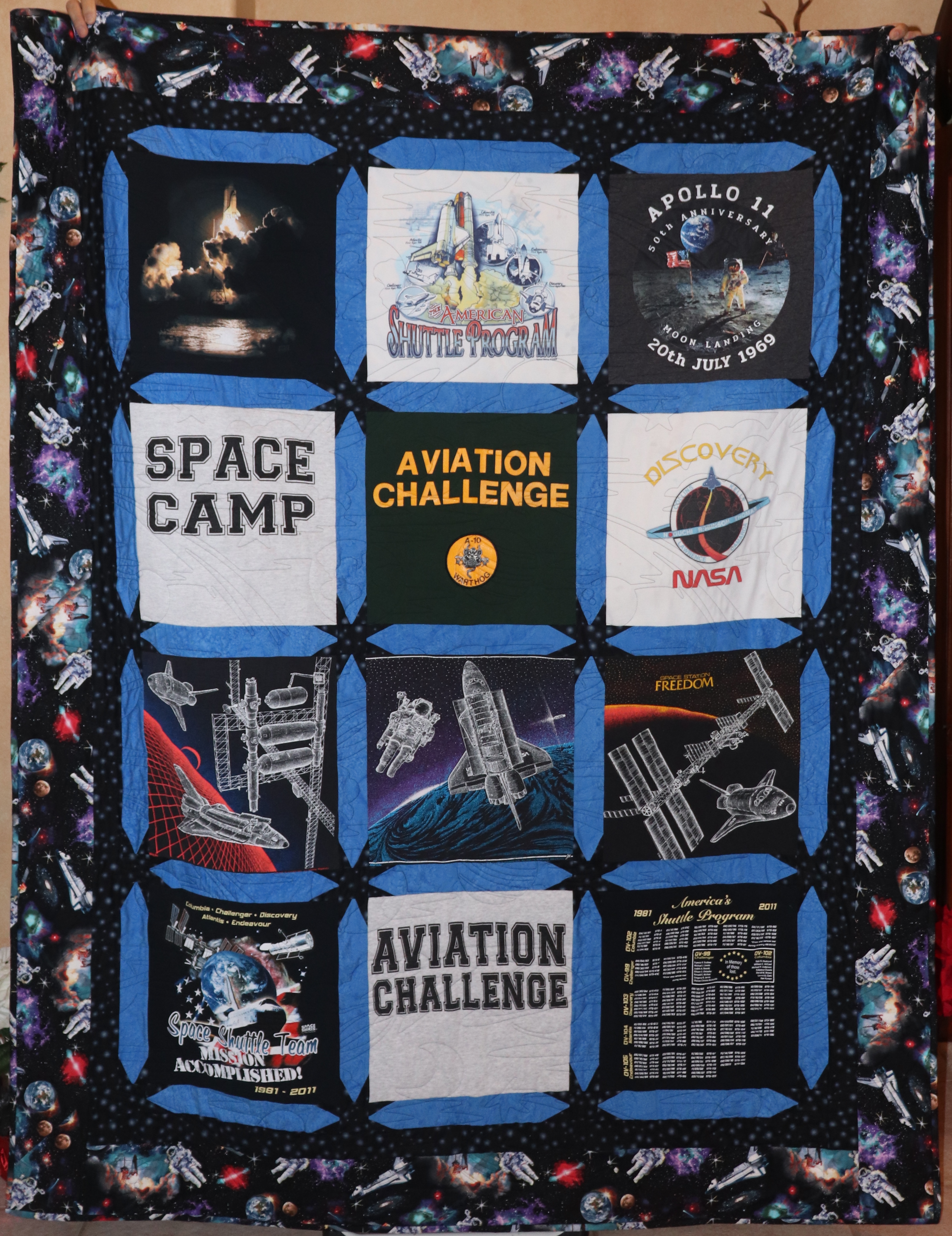 Christopher's Space Quilt Front